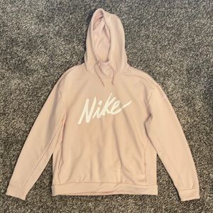 Hooded Nylon Pink Sweatshirt